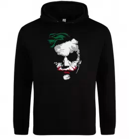 Мужская толстовка (худи) Джокер обличчя Черный фото