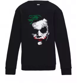Детский Свитшот Джокер обличчя Черный фото