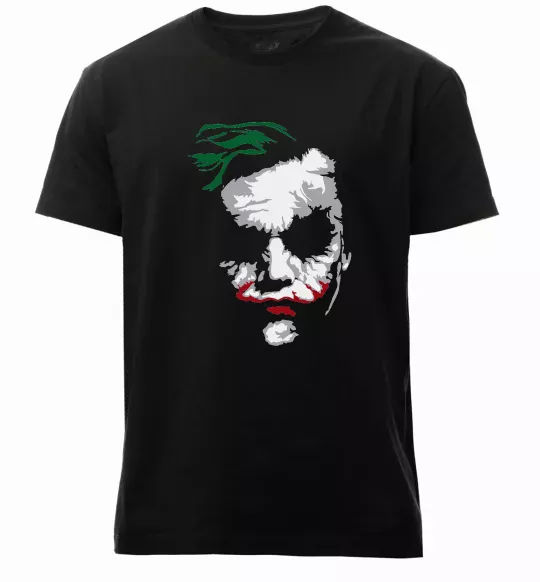 Чоловіча преміум футболка Джокер обличчя Чорний фото