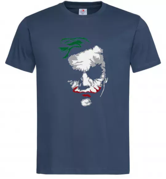 Чоловіча футболка Джокер обличчя Темно-синій фото