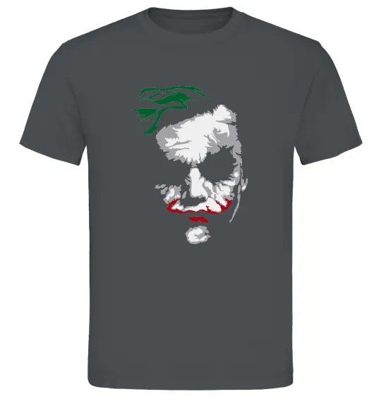 Чоловіча футболка Джокер обличчя Графіт фото