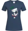 Женская футболка Джокер обличчя Темно-синий фото