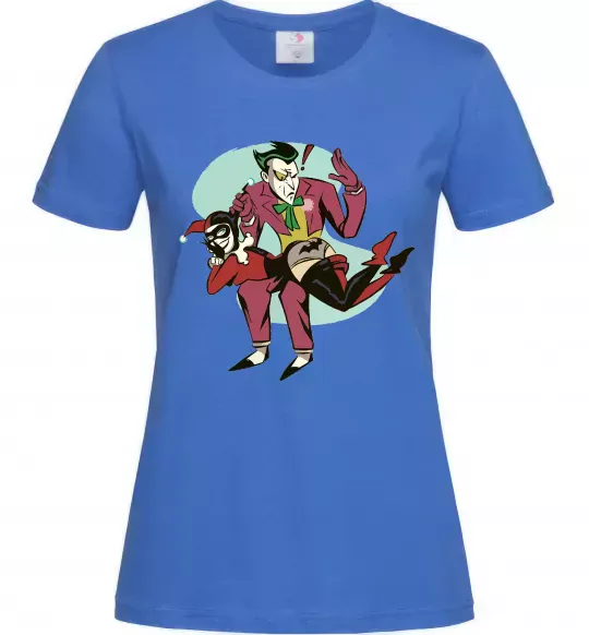 Женская футболка Джокер та Харлі Квін Ярко-синий фото