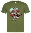 Чоловіча футболка Джокер та Харлі Квін Оливковий фото