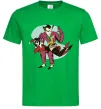 Чоловіча футболка Джокер та Харлі Квін Зелений фото