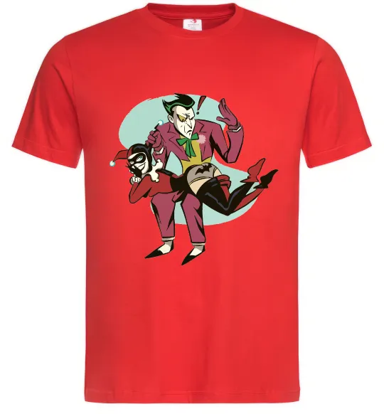 Чоловіча футболка Джокер та Харлі Квін Червоний фото