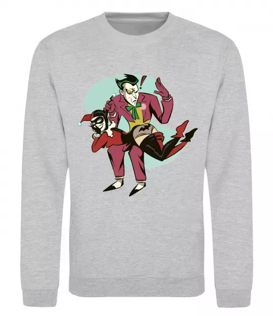 Свитшот Джокер та Харлі Квін Серый меланж фото