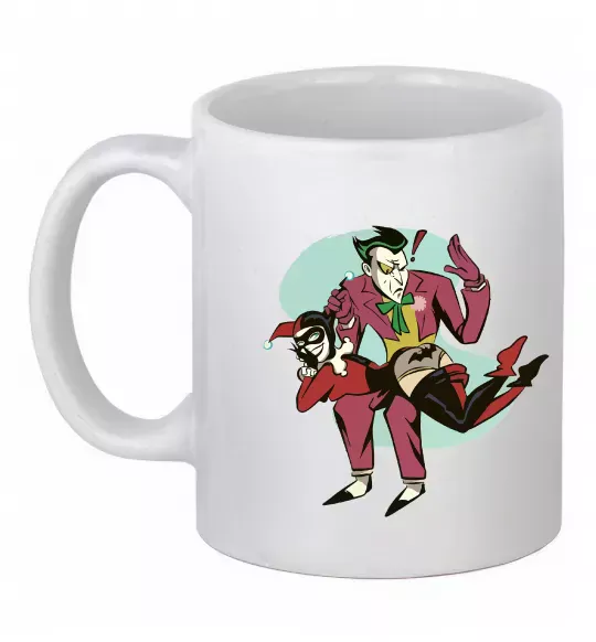 Чашка керамічна Джокер та Харлі Квін Білий фото