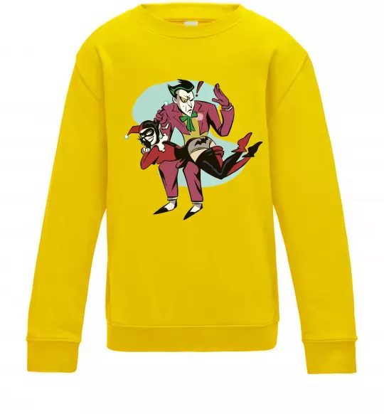 Детский Свитшот Джокер та Харлі Квін Солнечно желтый фото