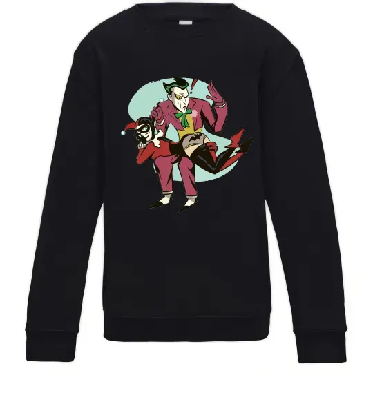 Детский Свитшот Джокер та Харлі Квін Черный фото