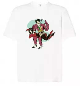 Футболка Оверсайз Бетмен-Джокер Белый фото