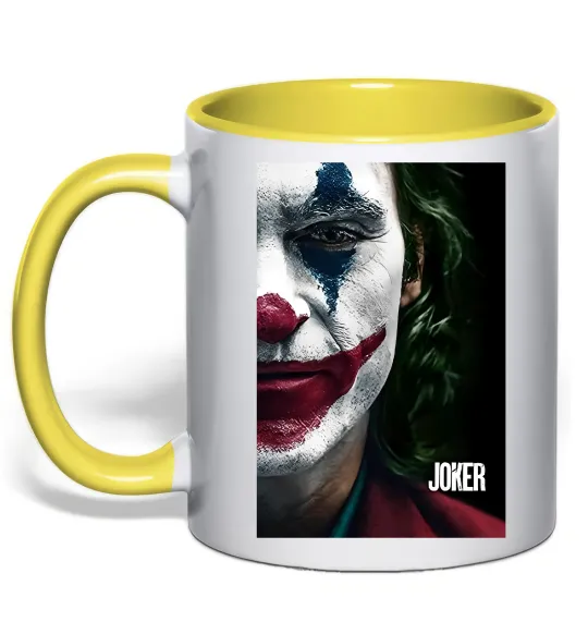 Чашка с цветной ручкой Джокер Постер Лимонный фото