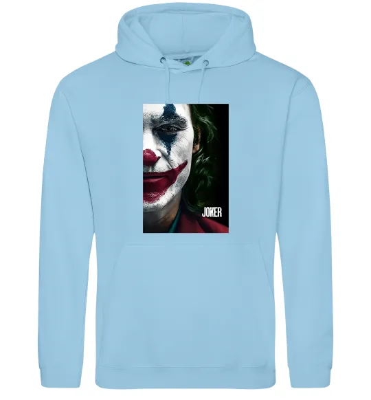 Мужская толстовка (худи) Джокер Постер Голубой фото