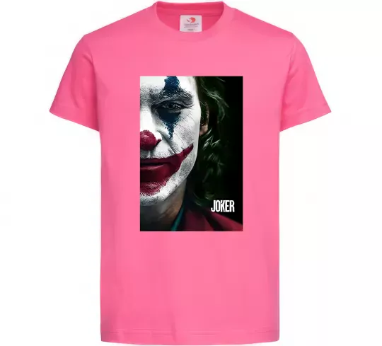 Дитяча футболка Джокер Постер Яскраво-рожевий фото