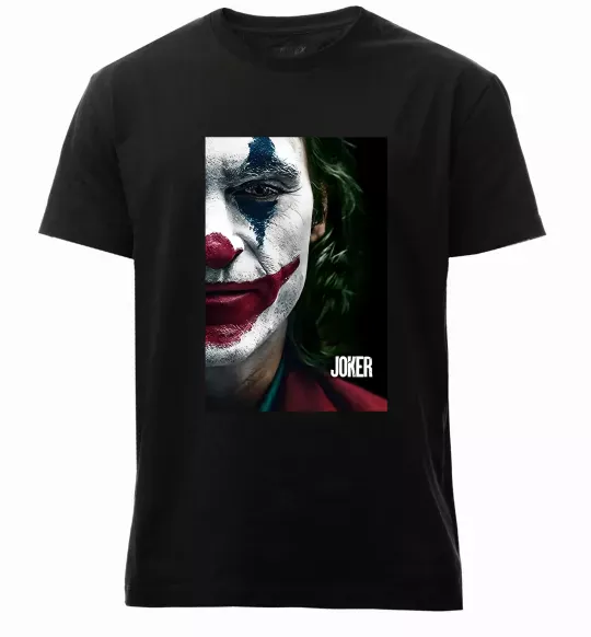 Чоловіча преміум футболка Джокер Постер Чорний фото