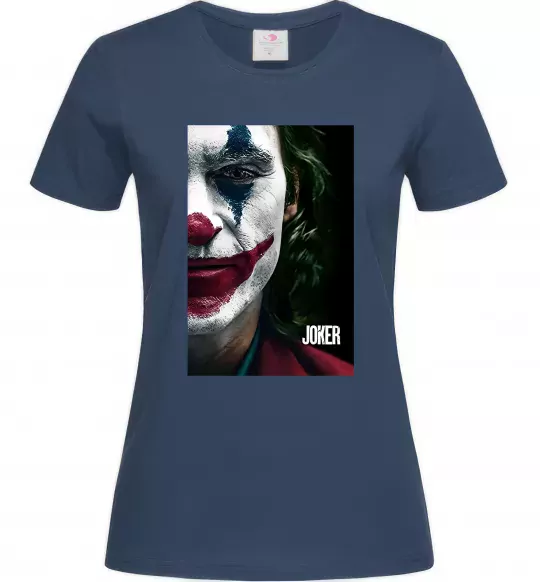 Жіноча футболка Джокер Постер Темно-синій фото