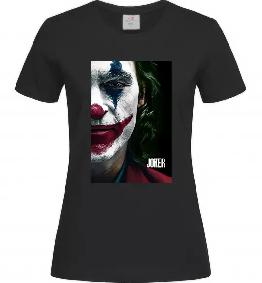 Жіноча футболка Джокер Постер Чорний фото