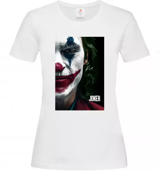 Жіноча футболка Джокер Постер Білий фото