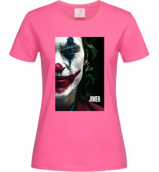 Жіноча футболка Джокер Постер Яскраво-рожевий фото