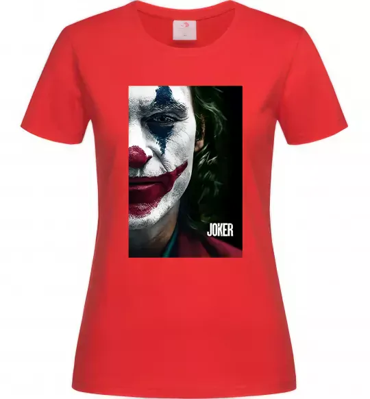 Жіноча футболка Джокер Постер Червоний фото