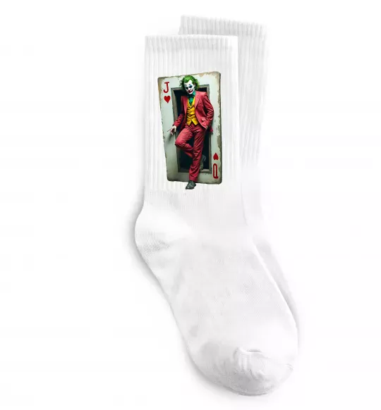 Шкарпетки Джокер карта Білий фото