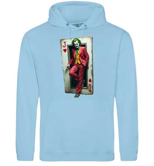 Чоловіча толстовка (худі) Джокер карта Блакитний фото