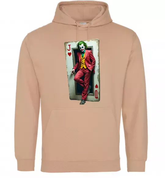 Жіноча толстовка (худі) Джокер карта Пісочний фото