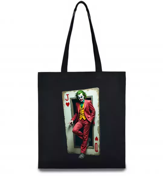 Еко-сумка Джокер карта Чорний фото