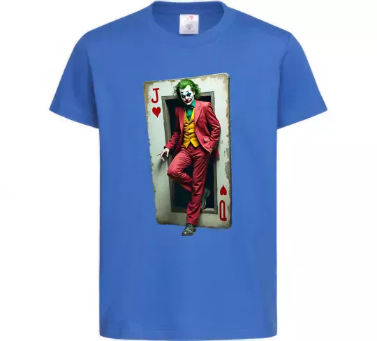 Дитяча футболка Джокер карта Яскраво-синій фото