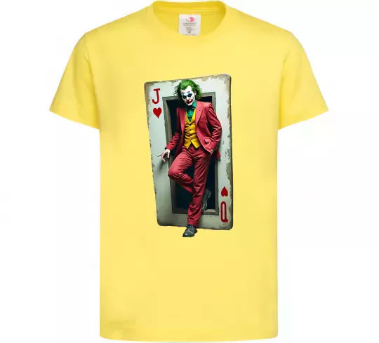 Дитяча футболка Джокер карта Лимонний фото