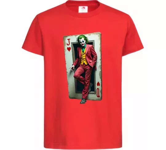 Дитяча футболка Джокер карта Червоний фото