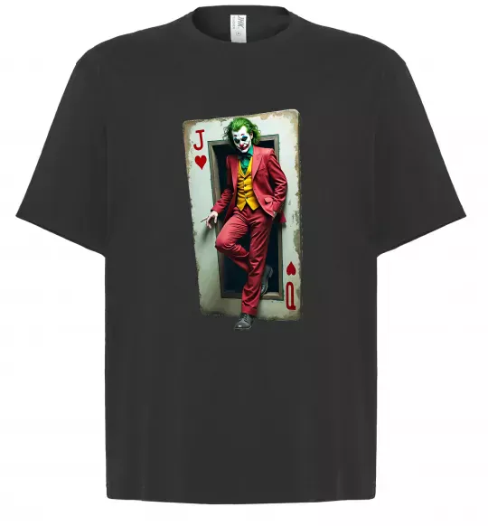 Футболка Оверсайз Джокер карта Черный фото