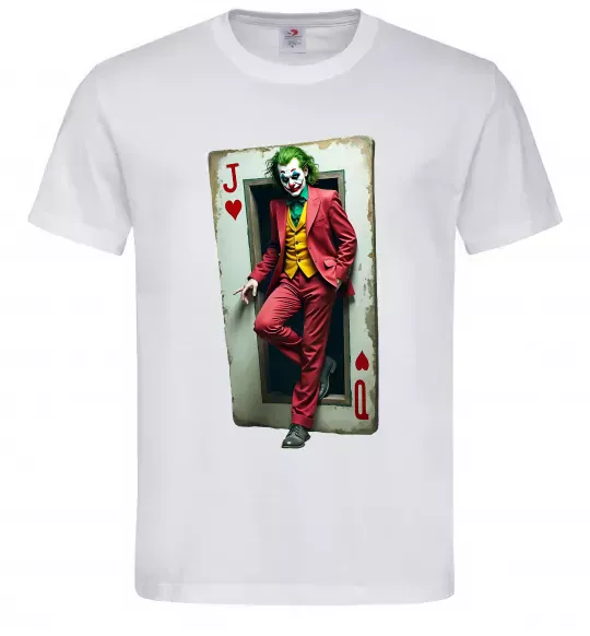 Чоловіча футболка Джокер карта Білий фото