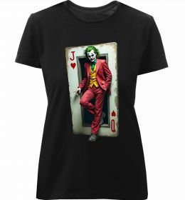 Жіноча преміум футболка Джокер карта