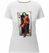 Жіноча преміум футболка Джокер карта Білий фото