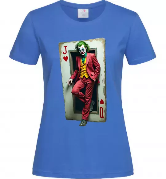 Жіноча футболка Джокер карта Яскраво-синій фото