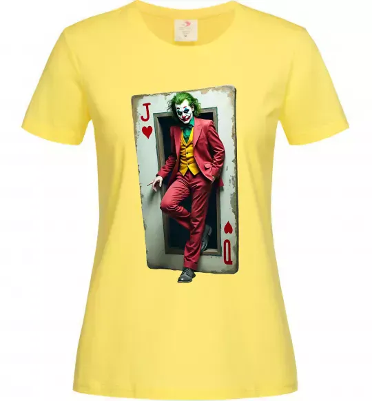 Жіноча футболка Джокер карта Лимонний фото