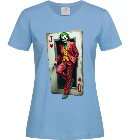 Жіноча футболка Джокер карта Блакитний фото