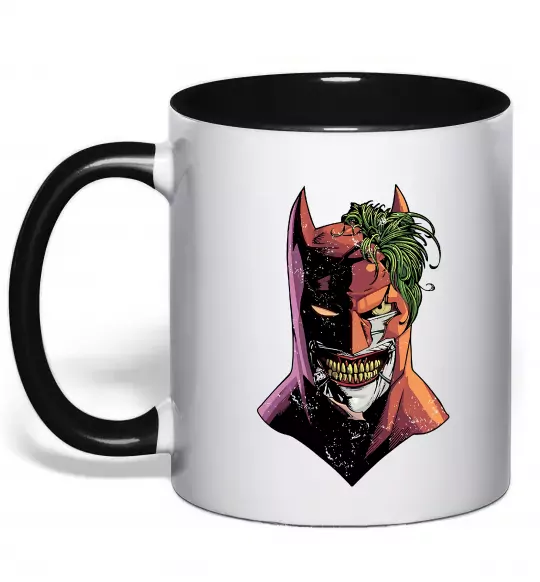 Чашка с цветной ручкой Бетмен-Джокер Черный фото