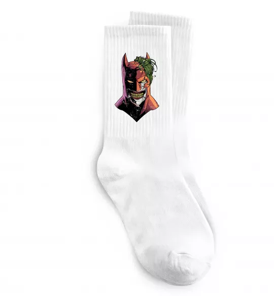 Шкарпетки Бетмен-Джокер Білий фото
