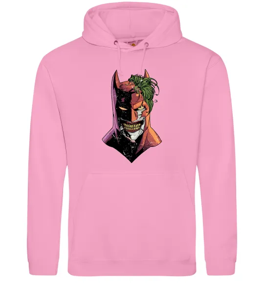 Мужская толстовка (худи) Бетмен-Джокер Розовый фото