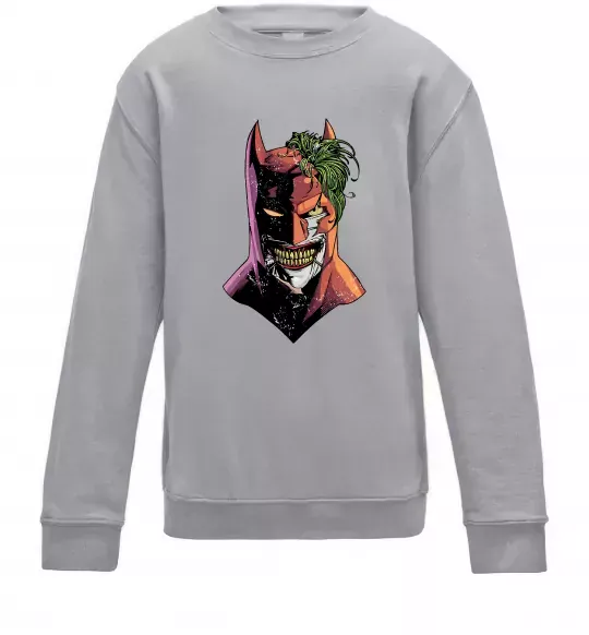 Детский Свитшот Бетмен-Джокер Серый меланж фото