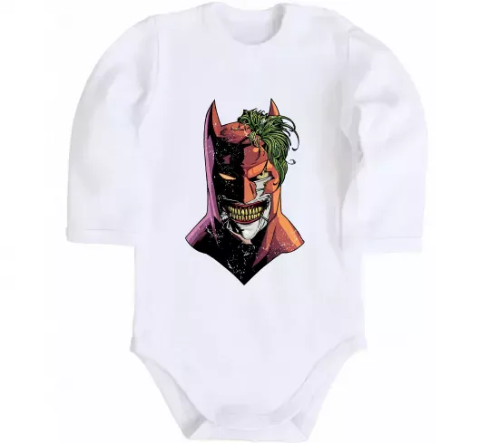 Детский боди Бетмен-Джокер Белый фото