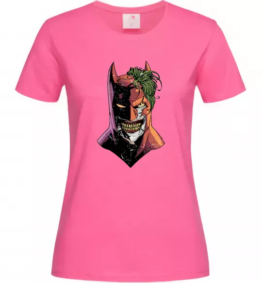 Жіноча футболка Бетмен-Джокер Яскраво-рожевий фото