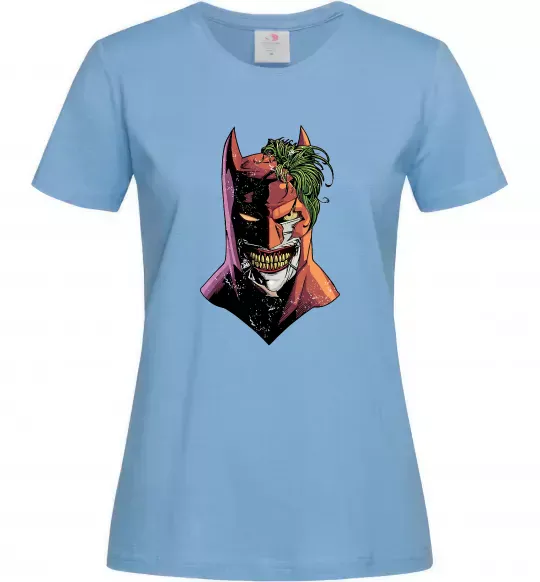 Жіноча футболка Бетмен-Джокер Блакитний фото