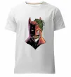 Чоловіча преміум футболка Бетмен-Джокер Білий фото