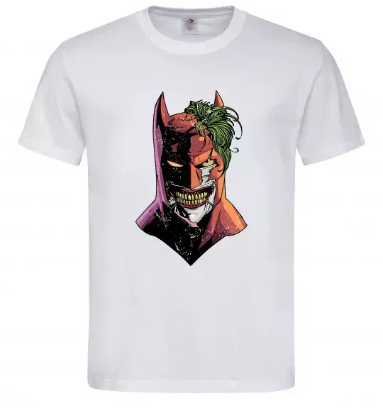 Чоловіча футболка Бетмен-Джокер Білий фото