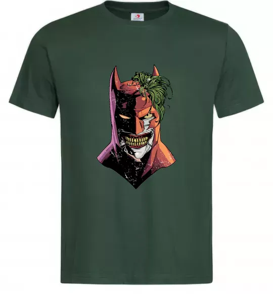 Чоловіча футболка Бетмен-Джокер Темно-зелений фото