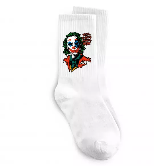 Носки No one`s laughing now Белый фото