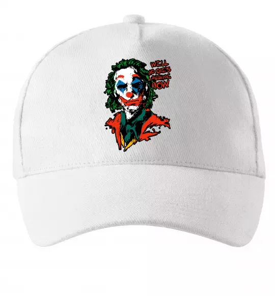 Кепка No one`s laughing now Білий фото